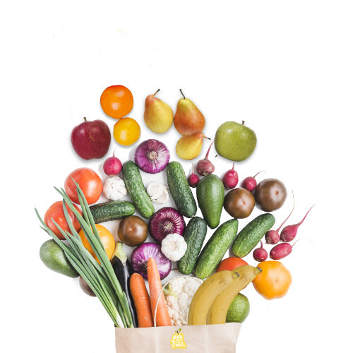 Organic fruit and vegetables basket, The Family package