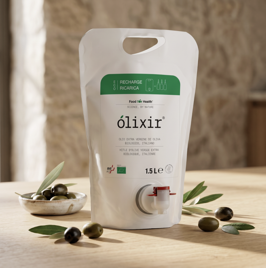 Éco-recharge 1,5 L — Huile d'olive vierge extra bio