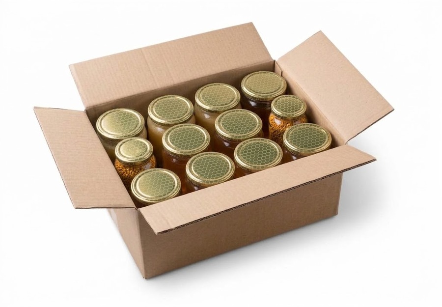 Lot Winni l'ourson — 8 pots de miel + 2 pots de pollen