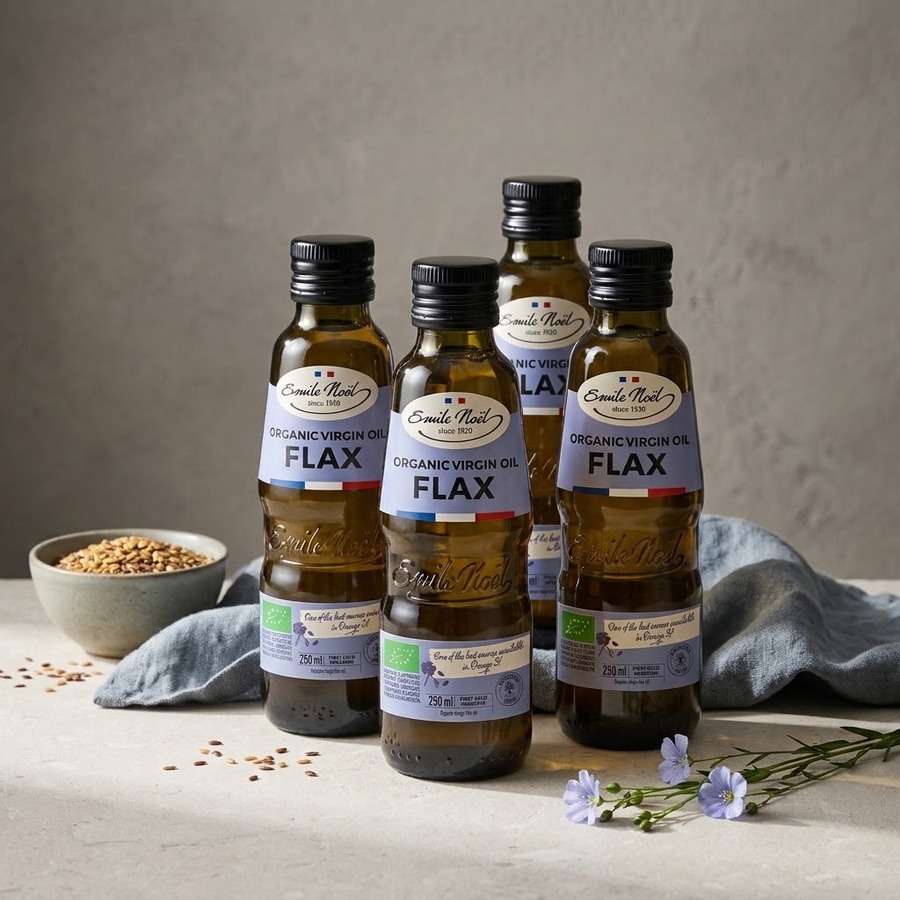 Huile de lin bio, 4x 250ml