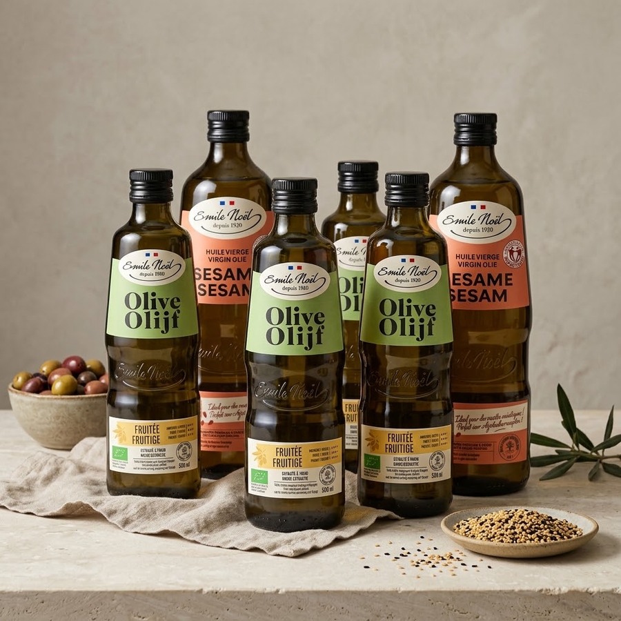 2x huile de sésame 1L + 4x huile d’olive 500ml